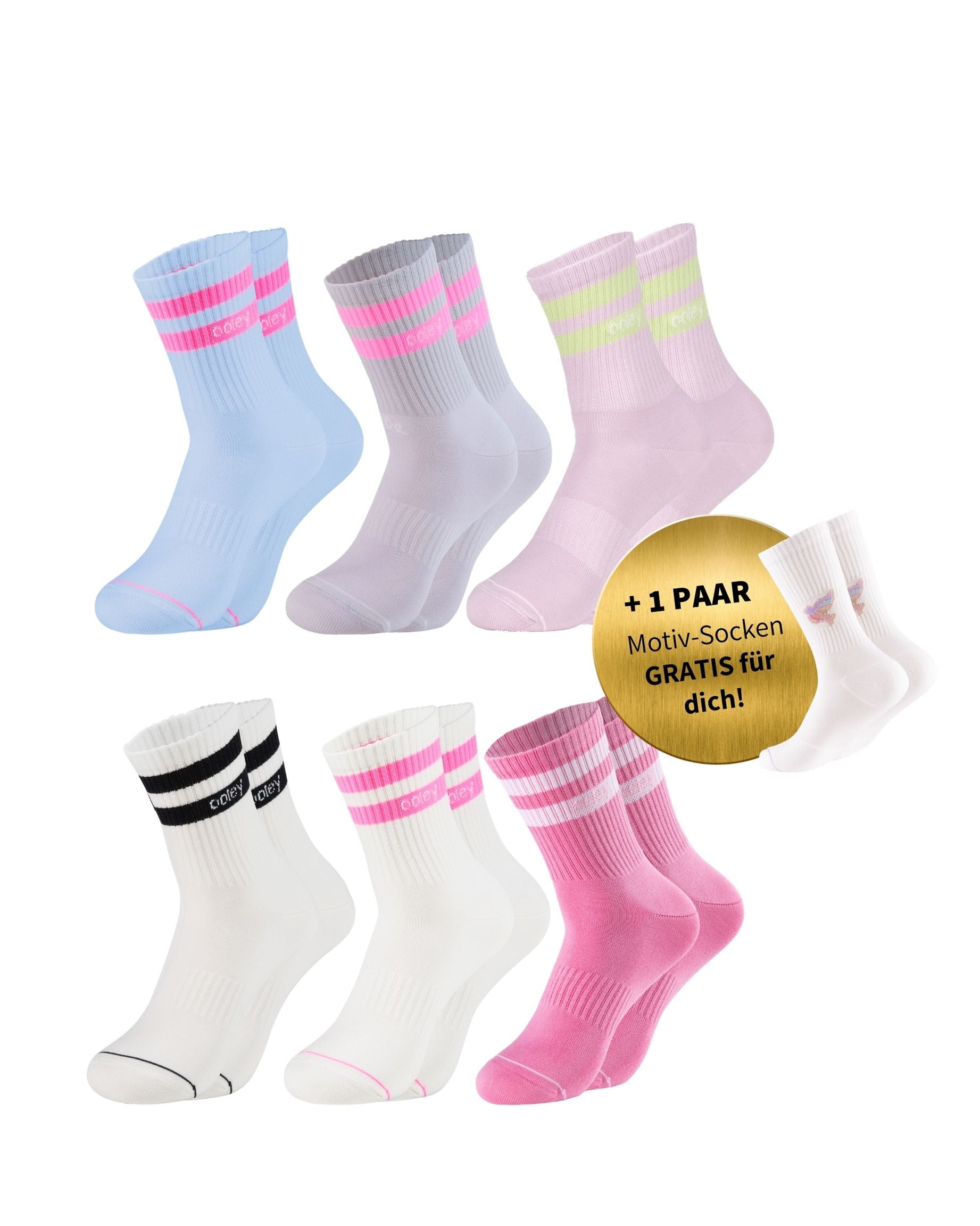 Pastel Style Set | Mittelhoher Schaft | 6+1 GRATIS Paar