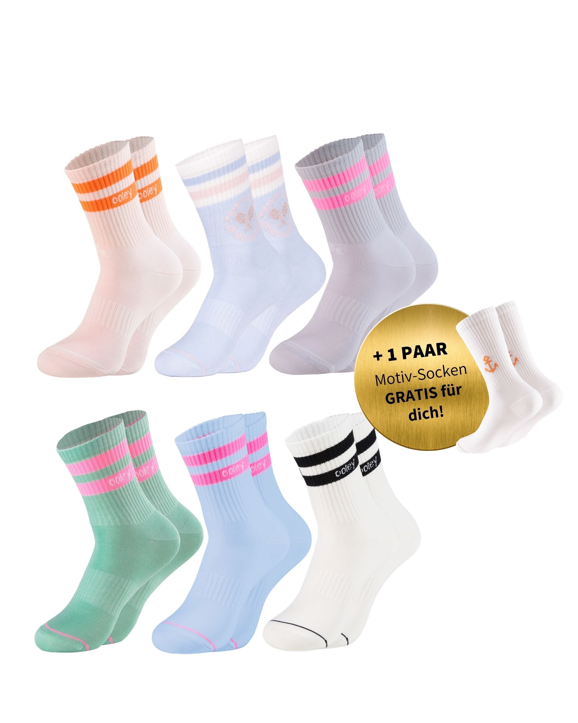 Pastel Style Set | Mittelhoher Schaft | 6+1 GRATIS Paar