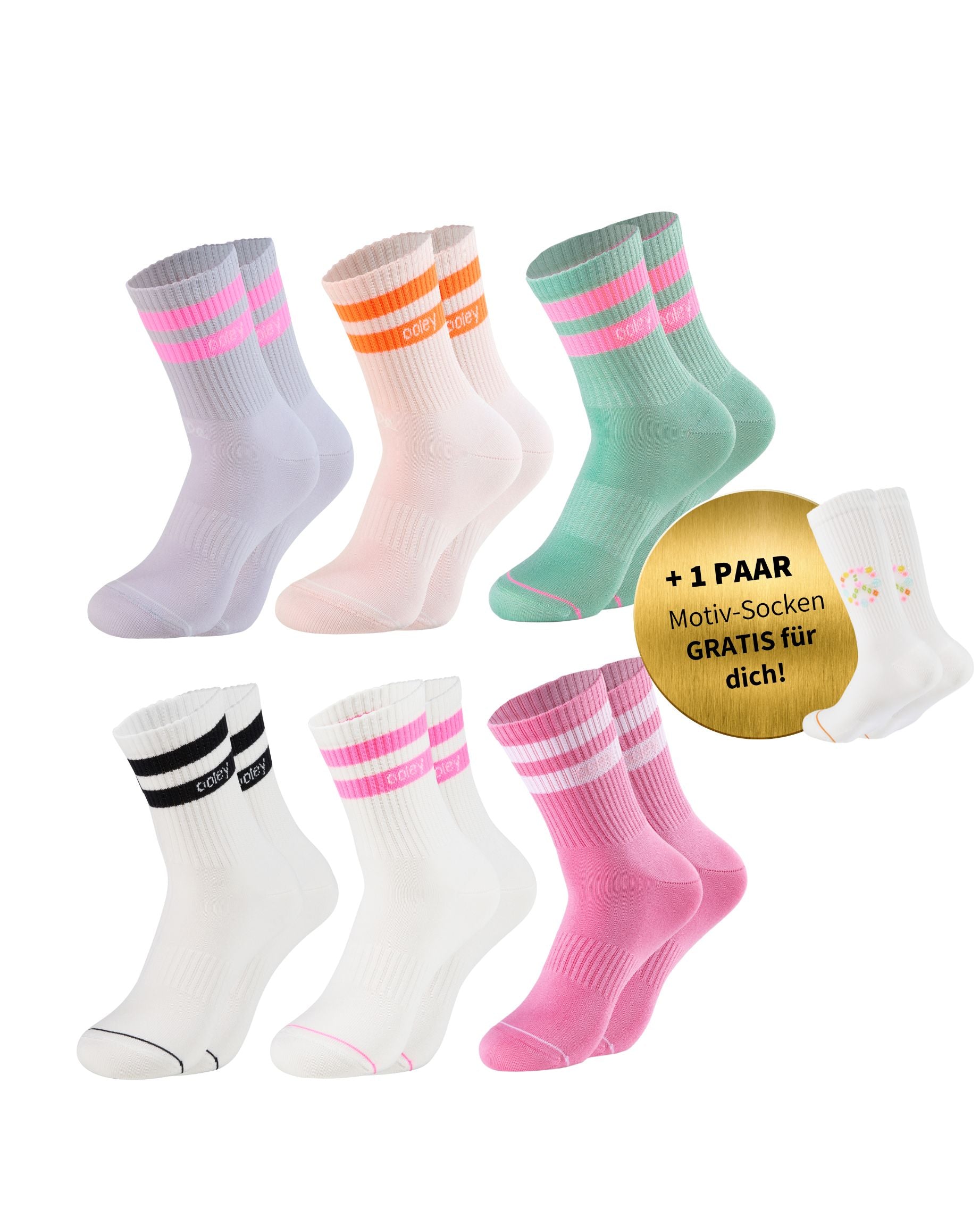 Pastel Style Set | Mittelhoher Schaft | 6+1 GRATIS Paar