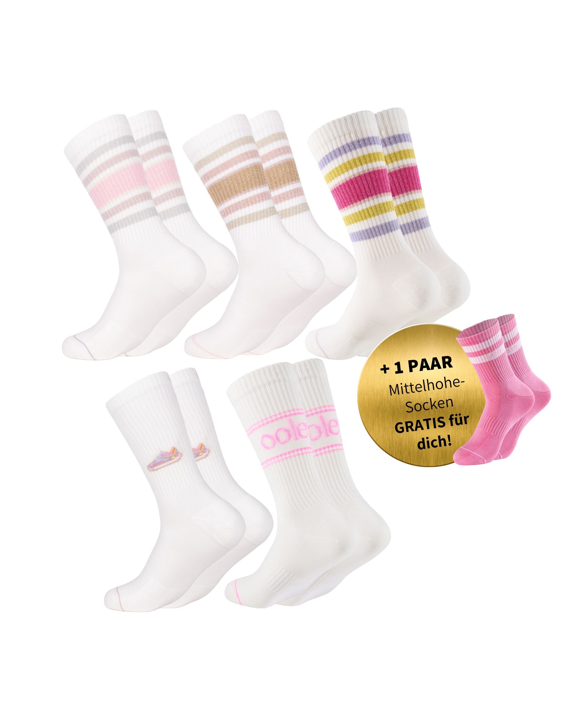 Sporty Glitter 5 Pack +1 GRATIS Paar