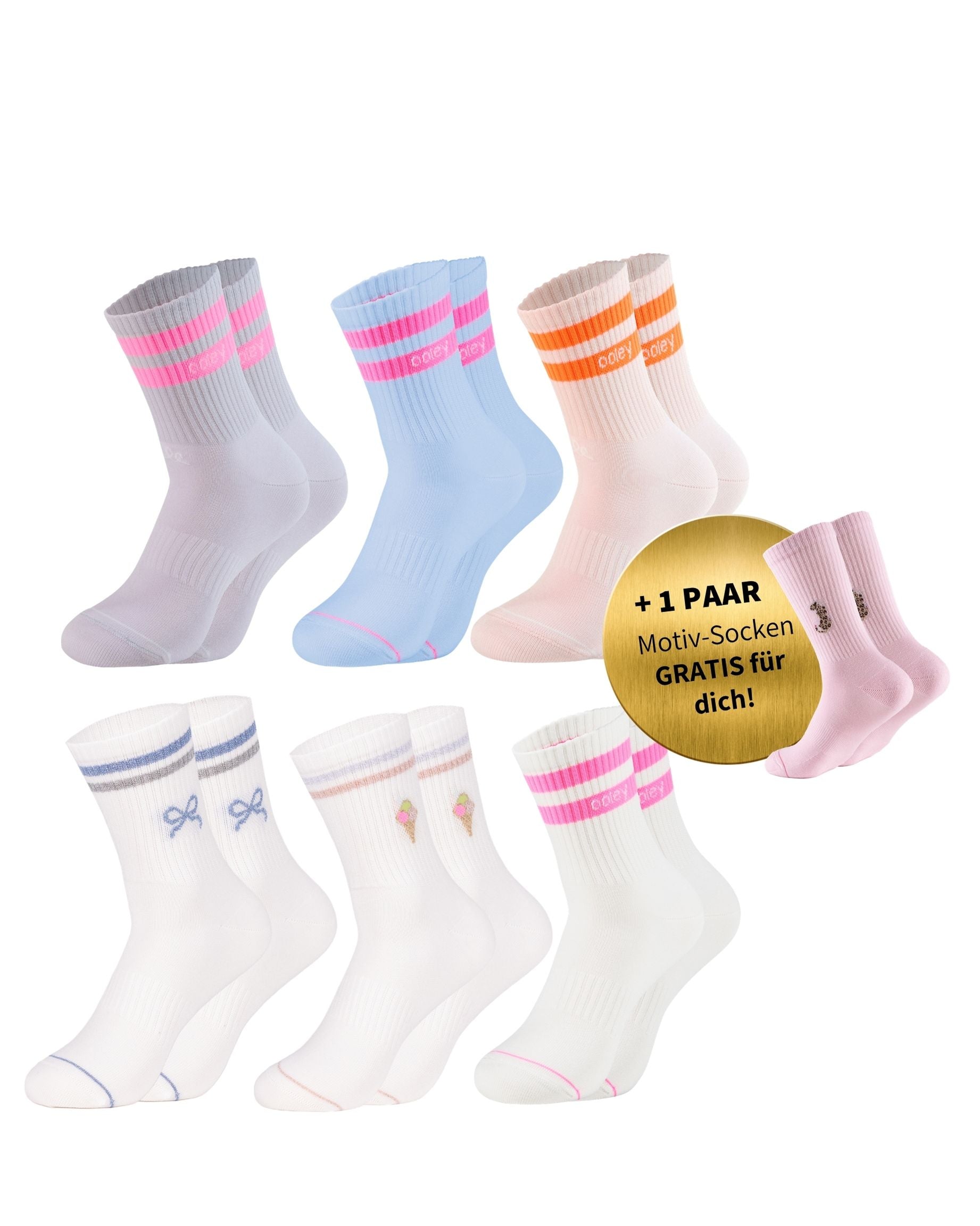 Pastel Style Set | Mittelhoher Schaft | 6+1 GRATIS Paar