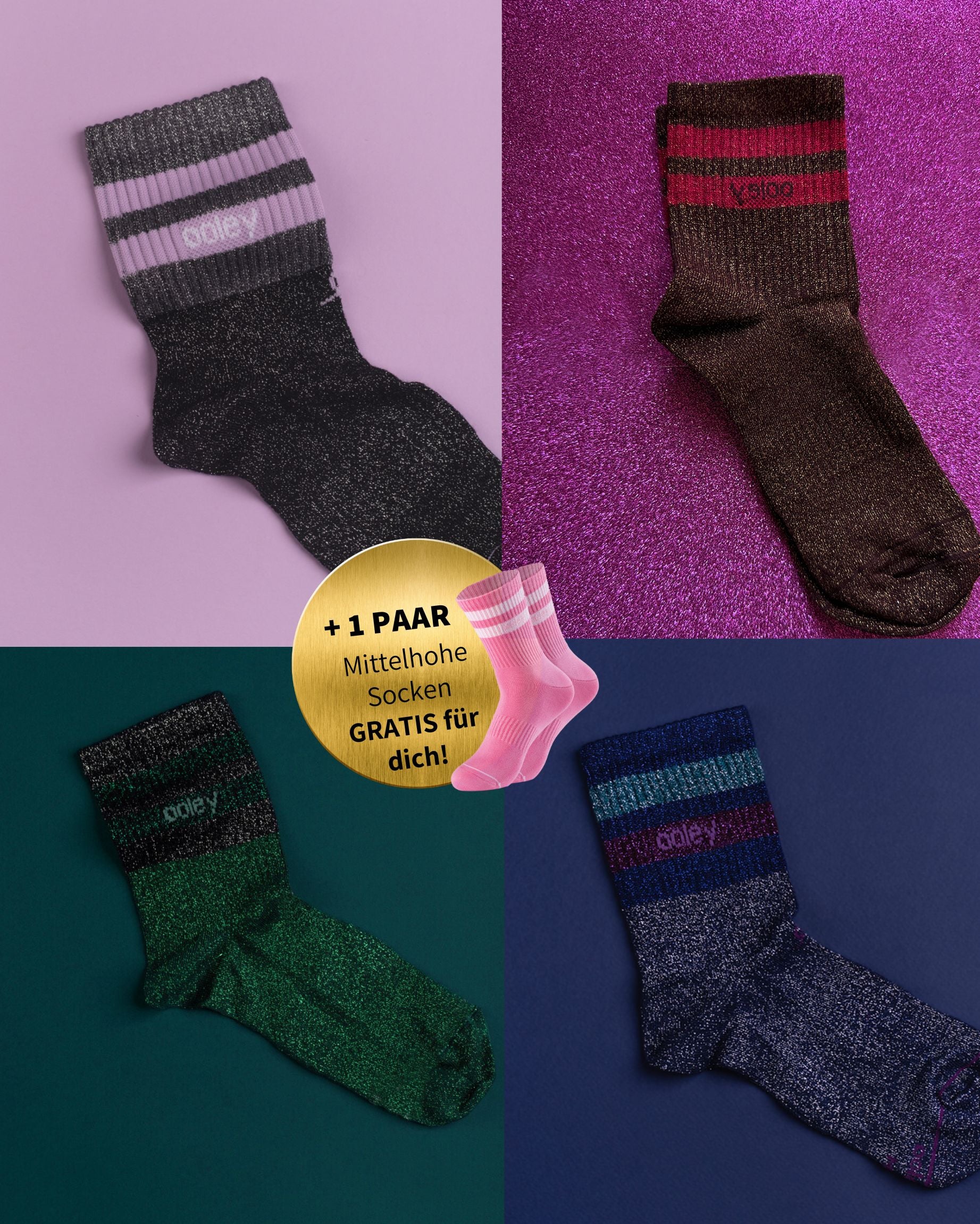 Electra Shiny Glam 4 Pack + 1 GRATIS Paar