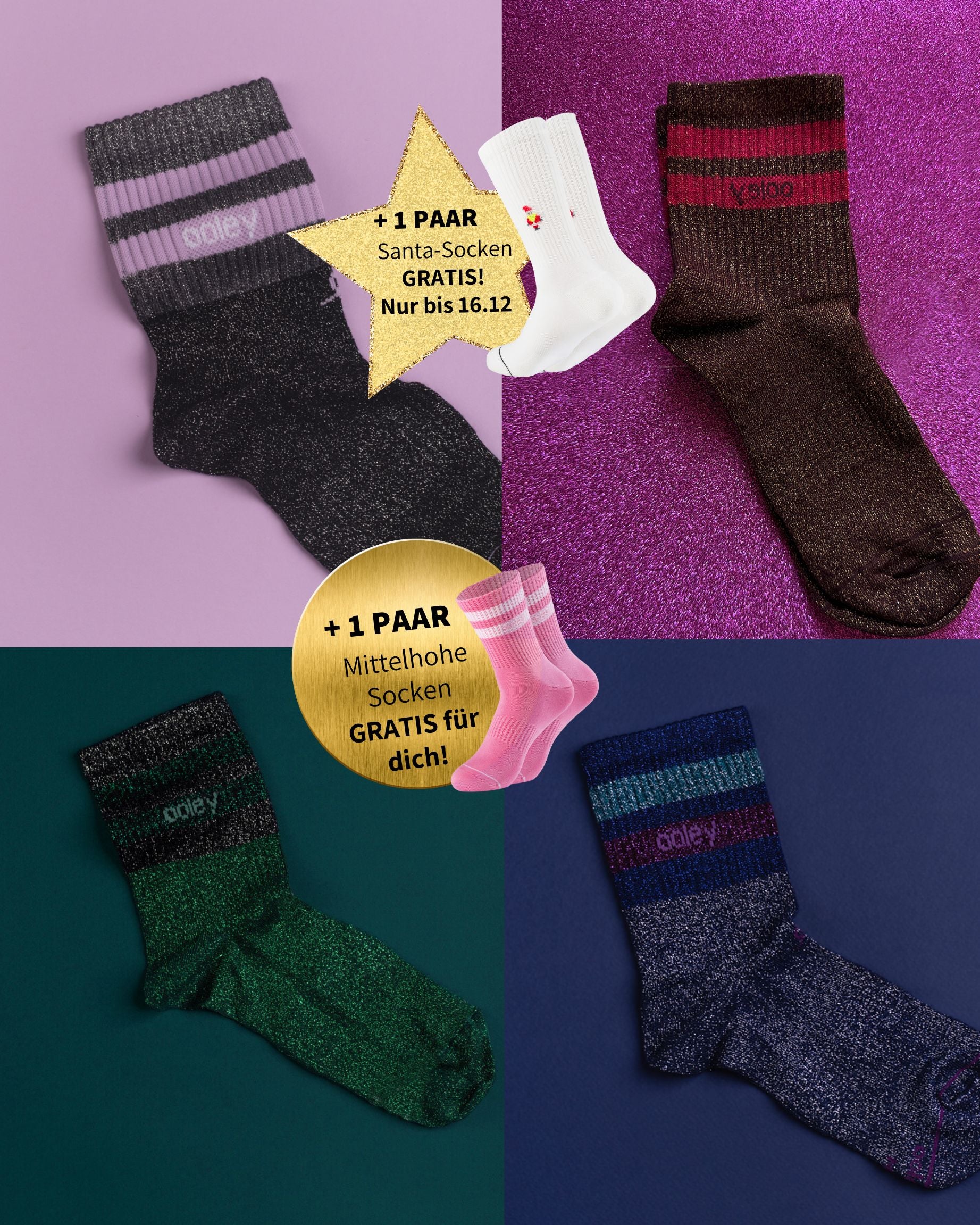 Electra Shiny Glam 4 Pack + 1 GRATIS Paar