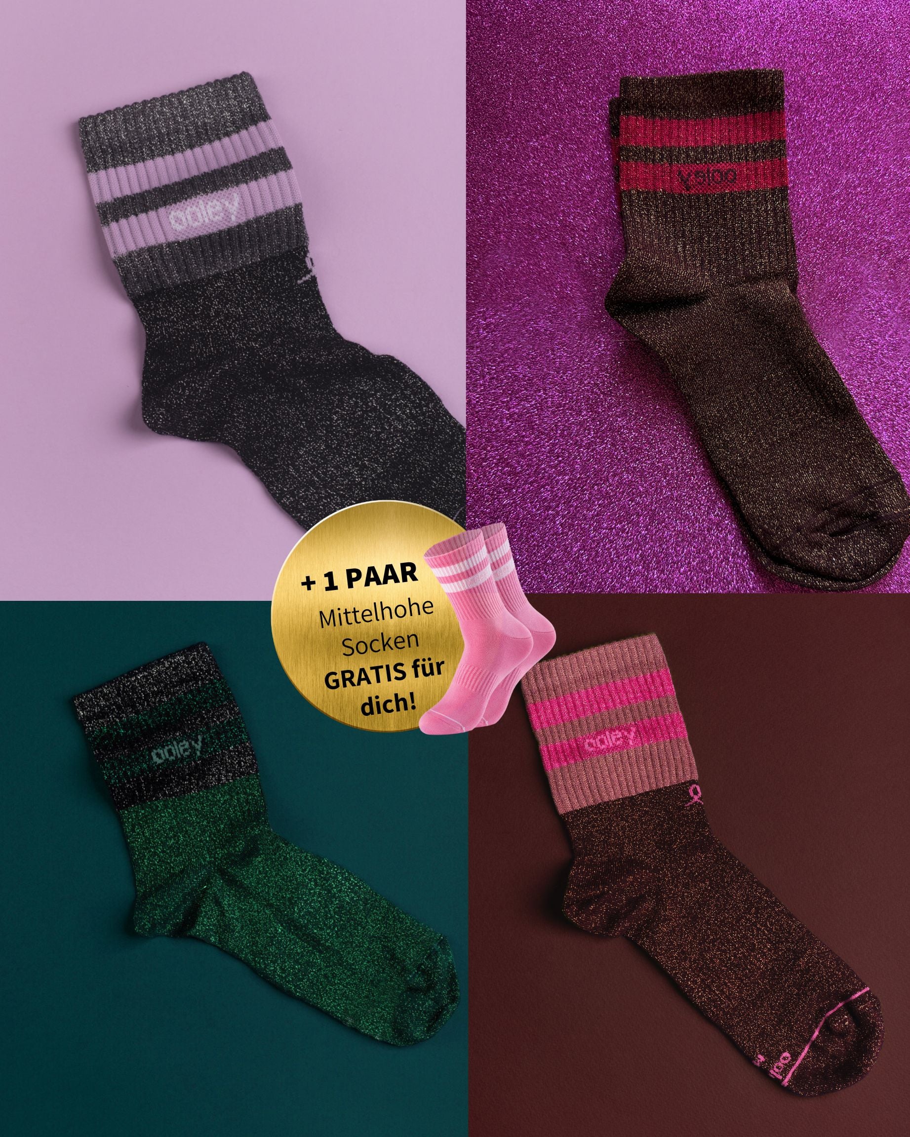 Electra Shiny Glam 4 Pack + 1 GRATIS Paar