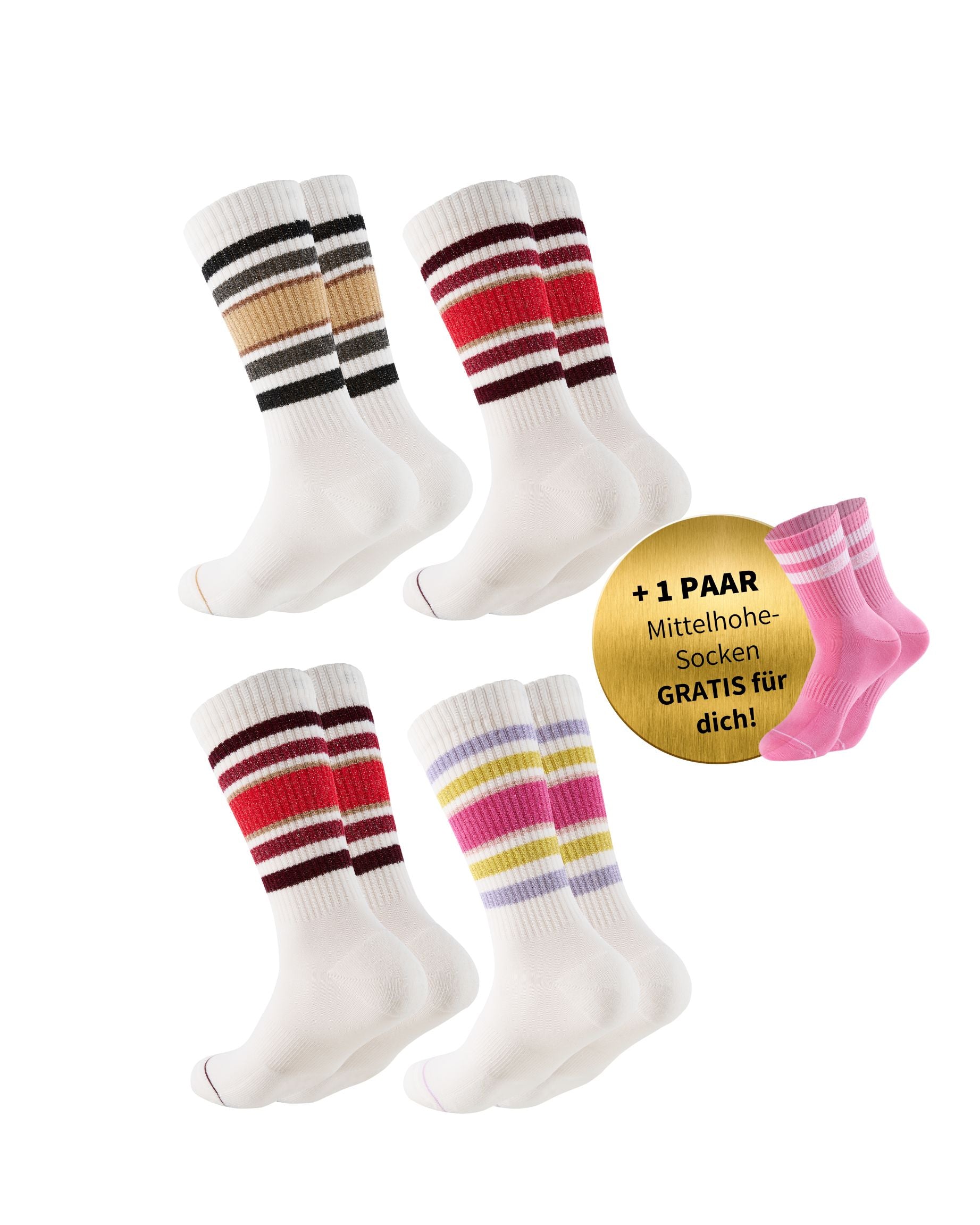 Sporty Glitter 4 Pack +1 GRATIS Paar