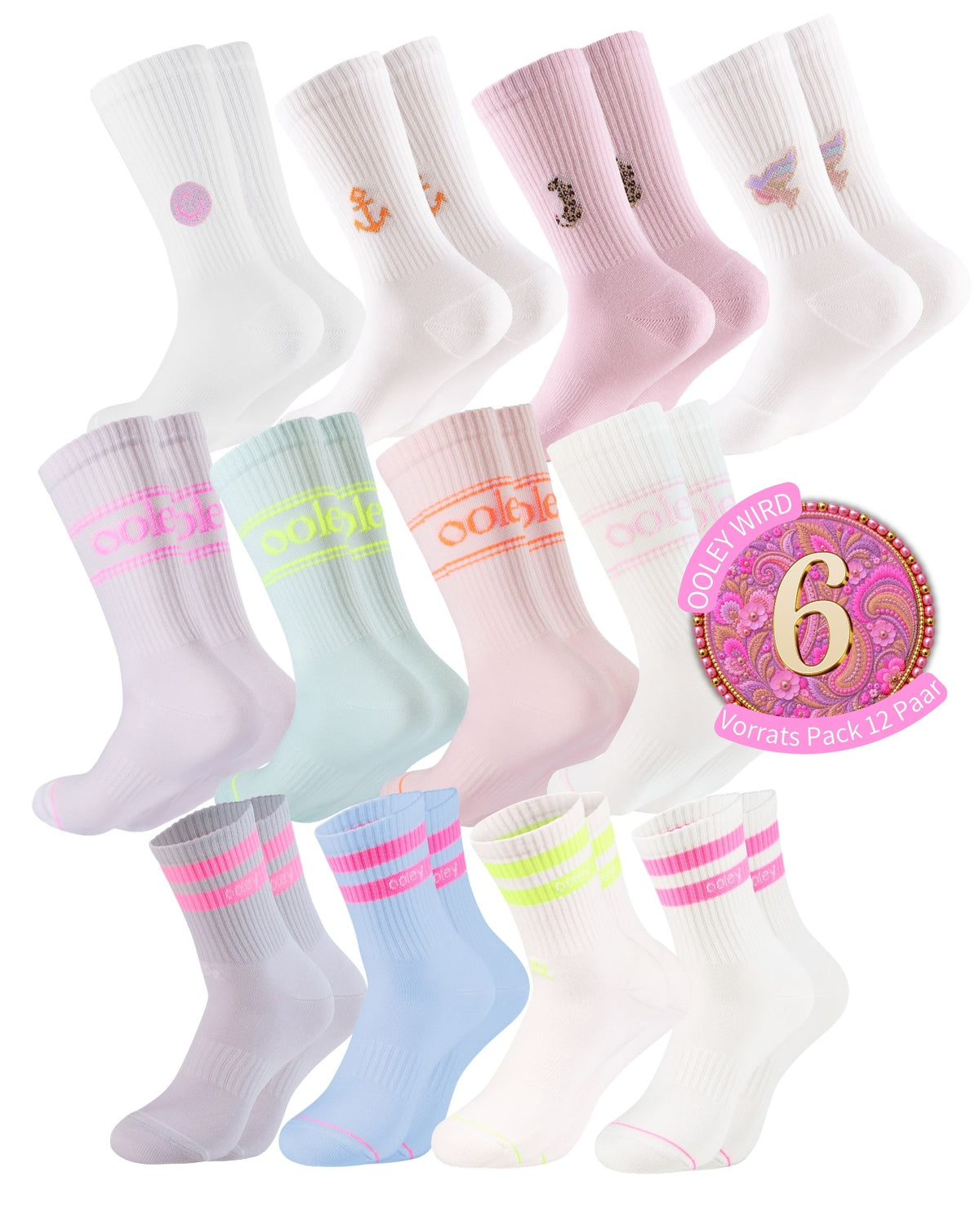 Birthday Pack - Neue Sockenschublade 12 Paar