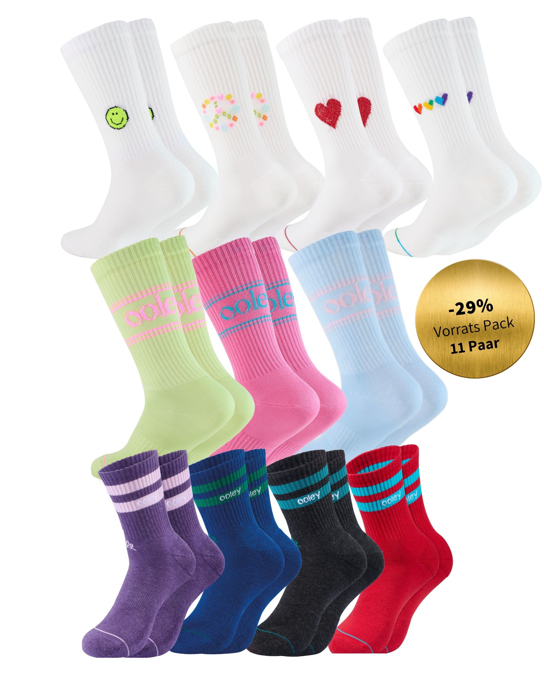 Vorrats Pack - Neue Sockenschublade 11 Paar