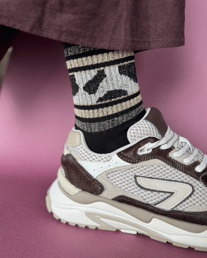 Sporty Glitter Cow - Black
