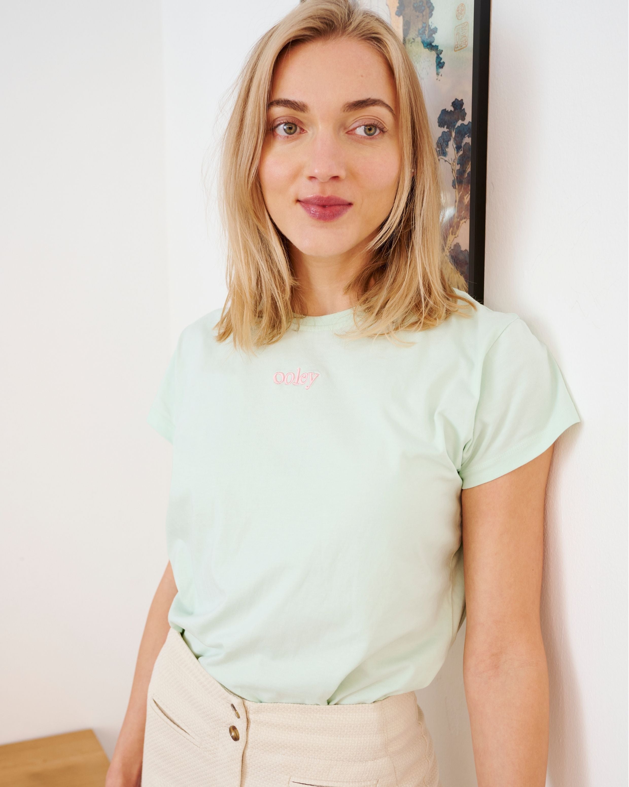 Logo Shirt by ooley (women) - Soft Mint