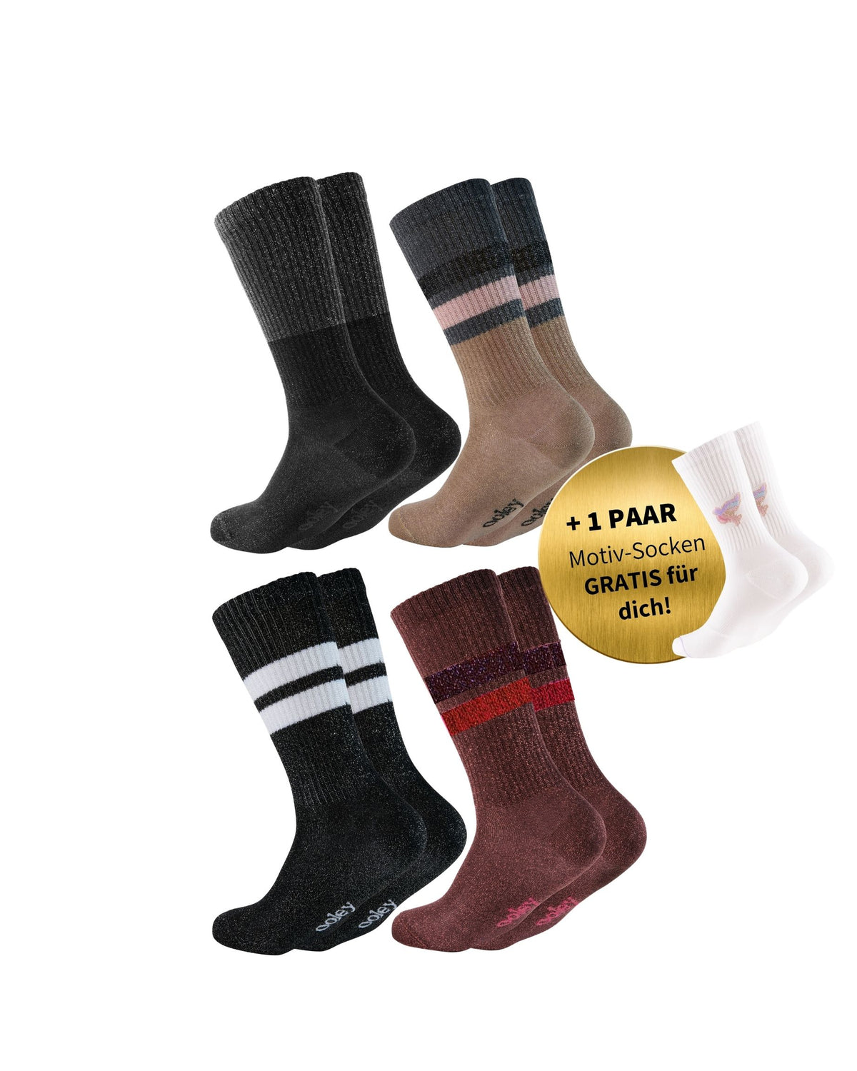 Electra Lungo Set | Glitzer-Favorites | 4+1 GRATIS Paar