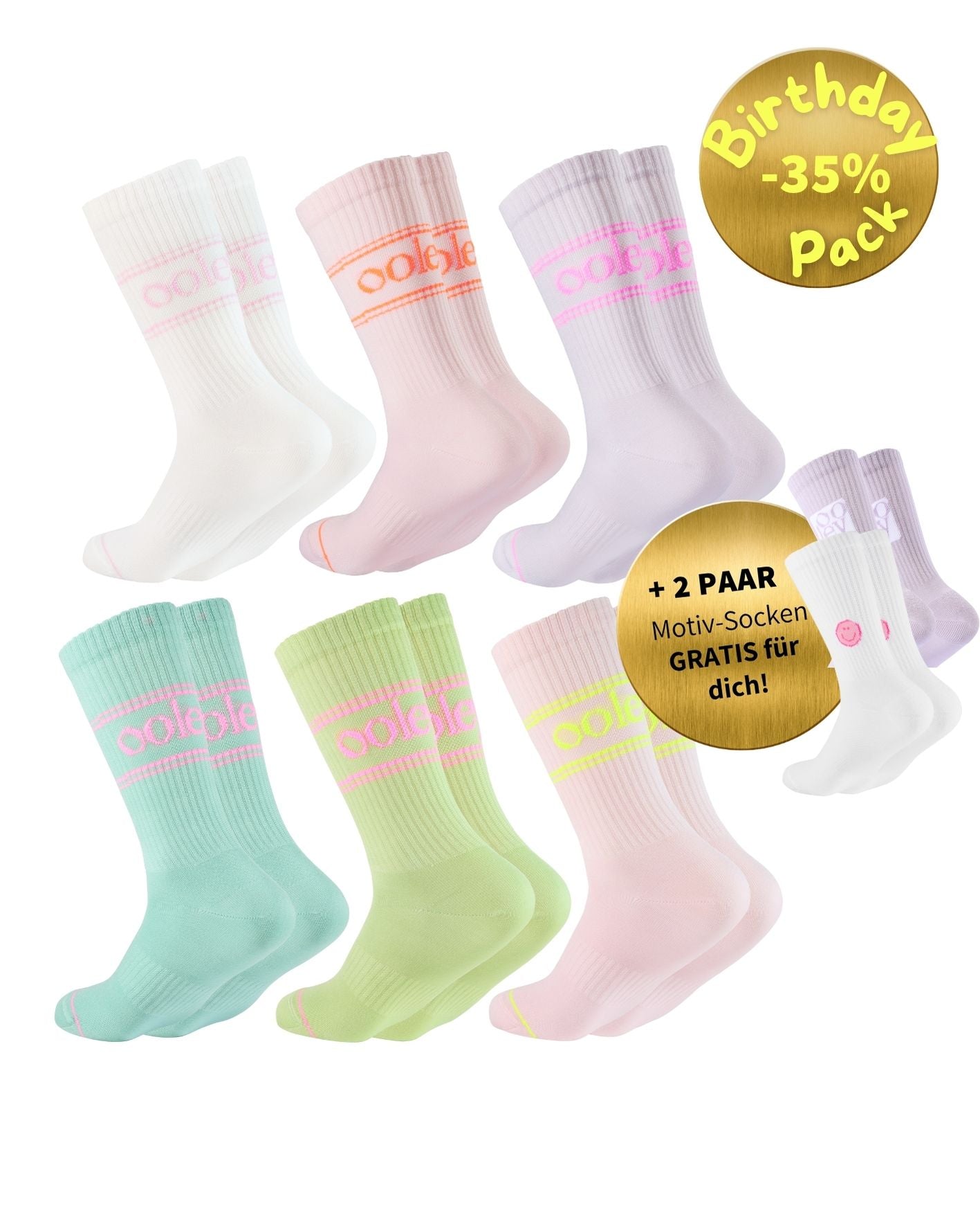 Pastel Style Set | Klassische Länge | 6+2GRATIS Paar