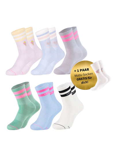 Pastel Style Set | Mittelhoher Schaft | 6+1 GRATIS Paar