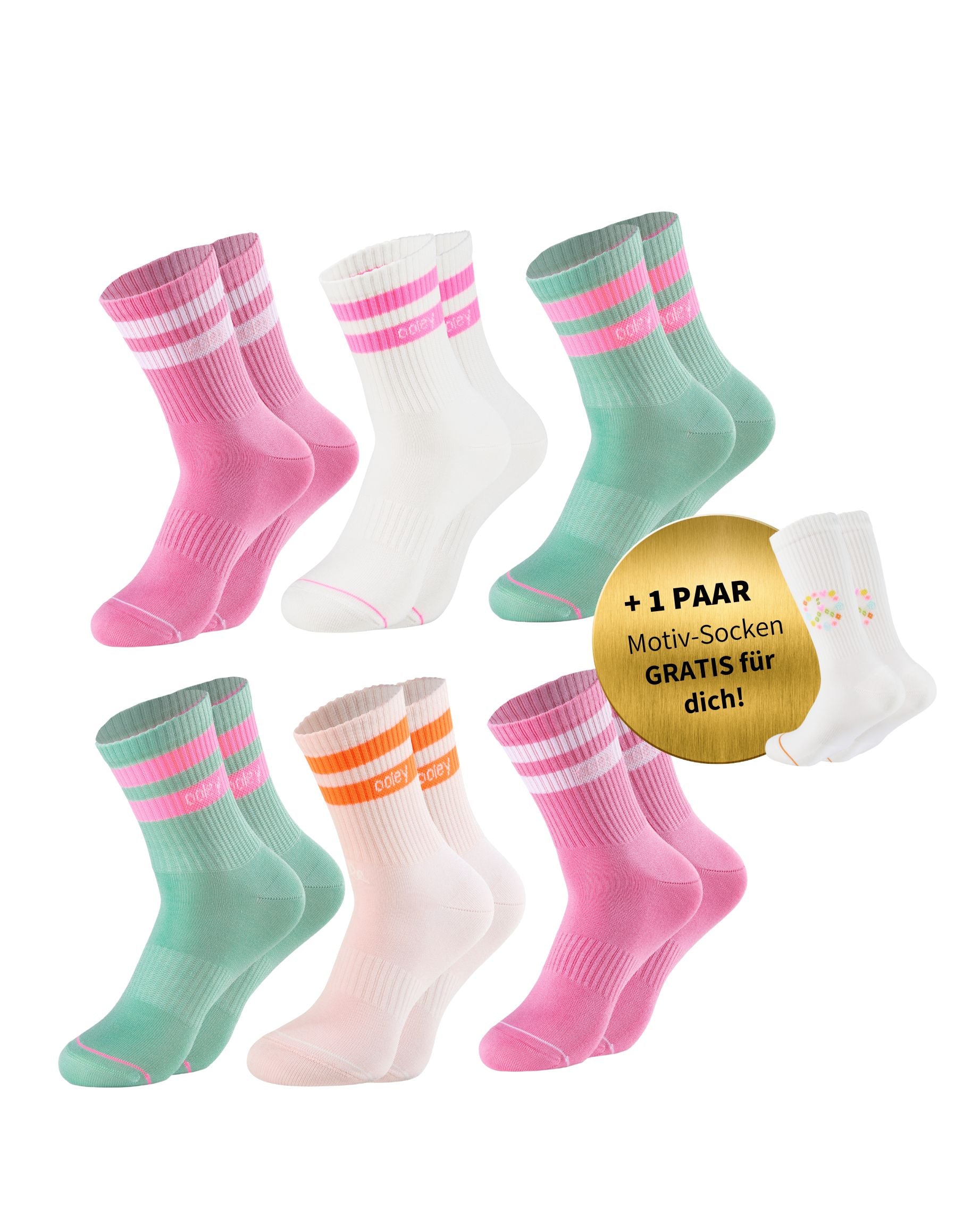 Pastel Style Set | Mittelhoher Schaft | 6+1 GRATIS Paar