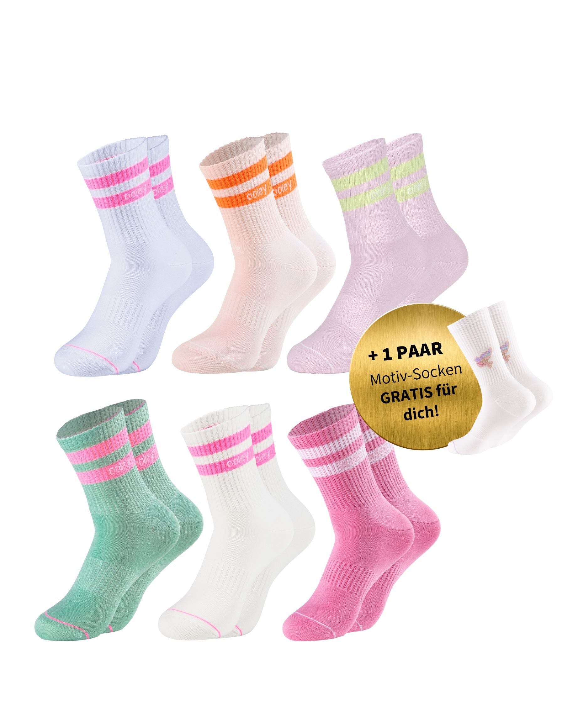 Pastel Style Set | Mittelhoher Schaft | 6+1 GRATIS Paar
