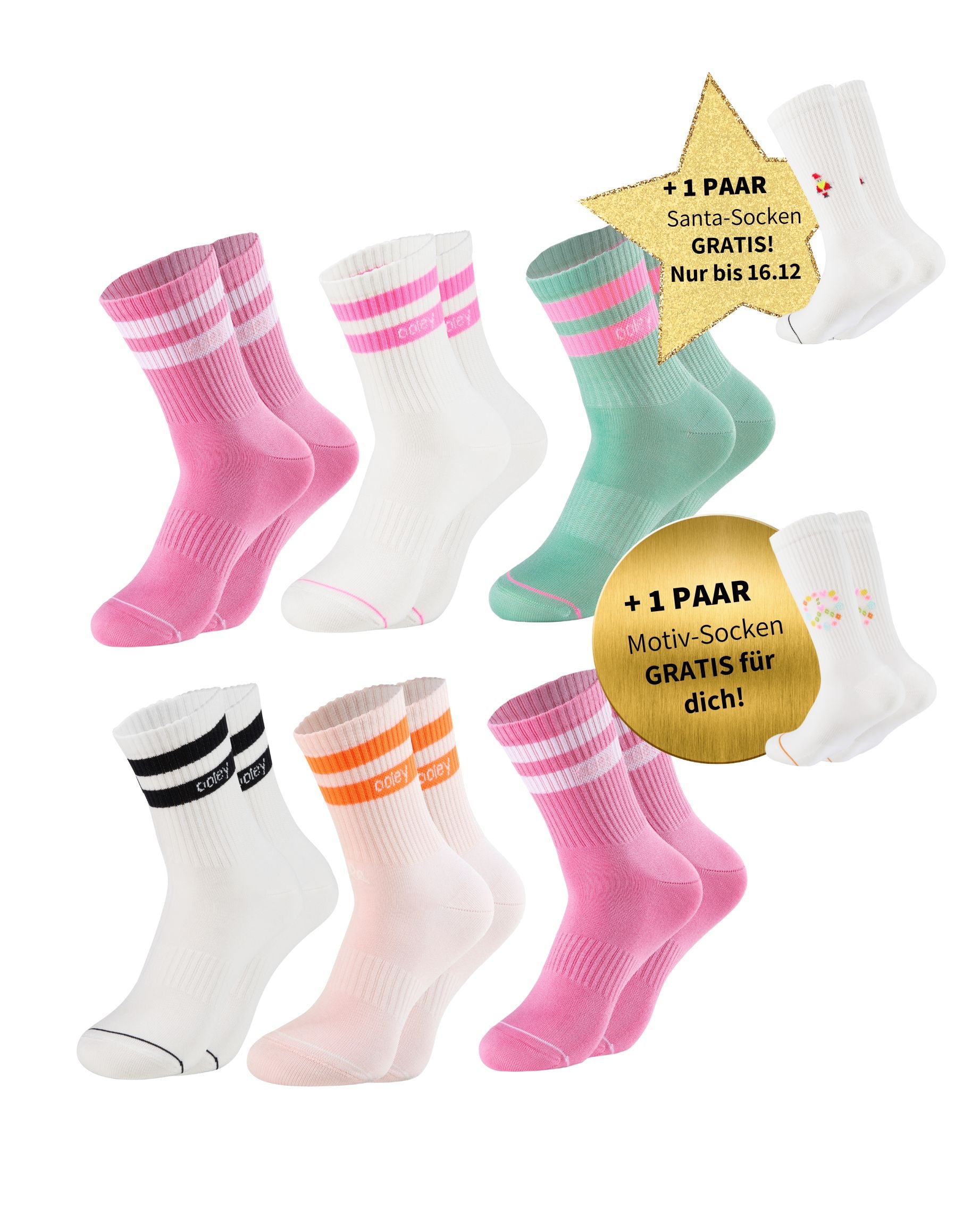 Pastel Style Set | Mittelhoher Schaft | 6+1 GRATIS Paar