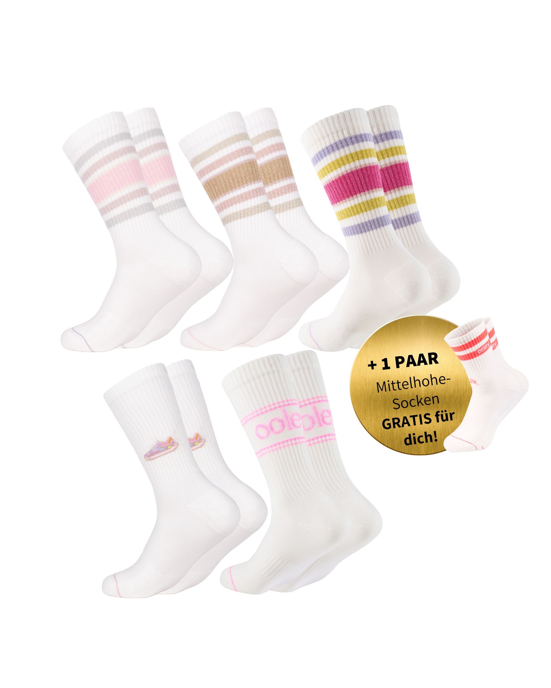 Sporty Glitter 5 Pack +1 GRATIS Paar