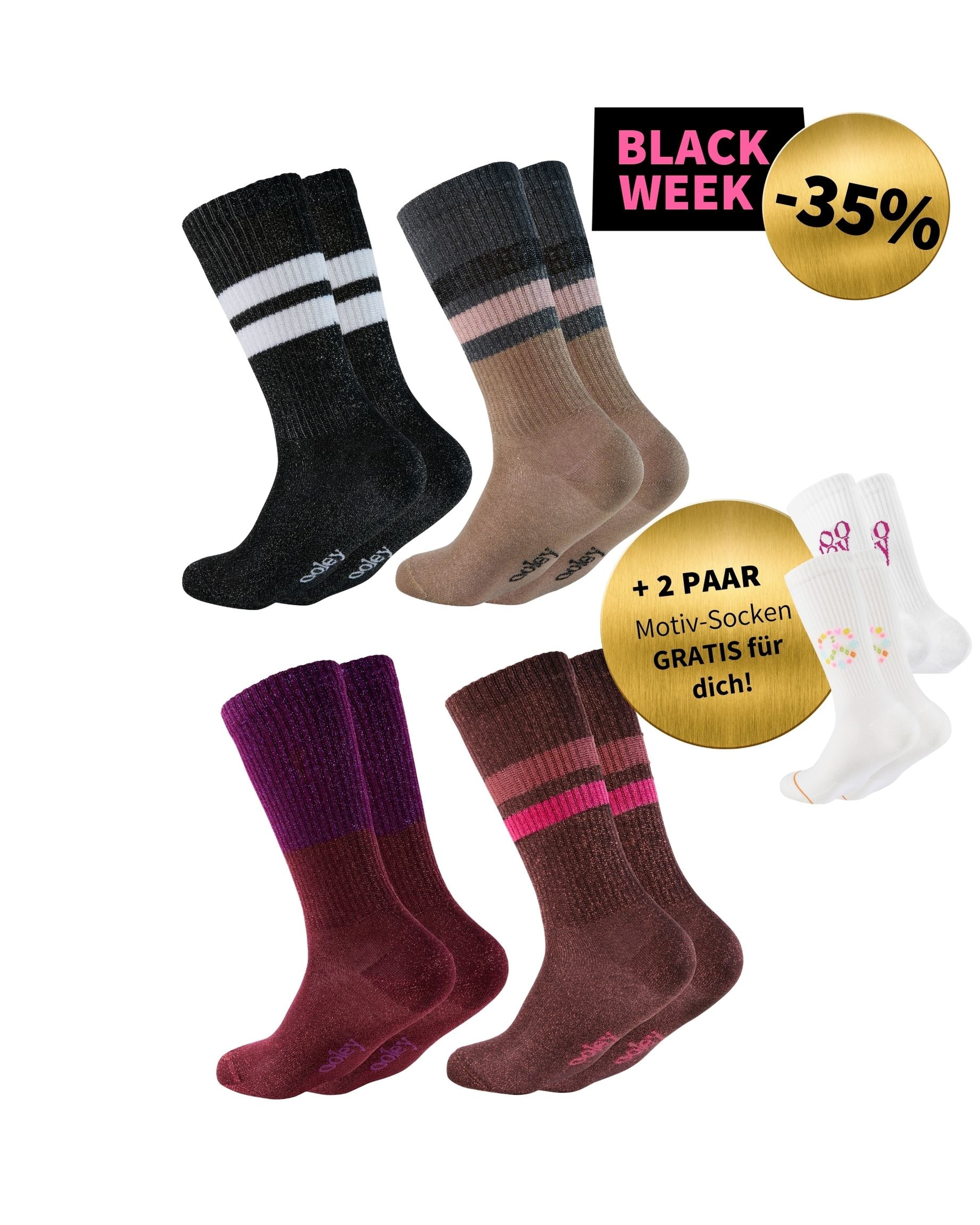 Electra Lungo Set | Glitzer-Favorites | 4+2 GRATIS Paar