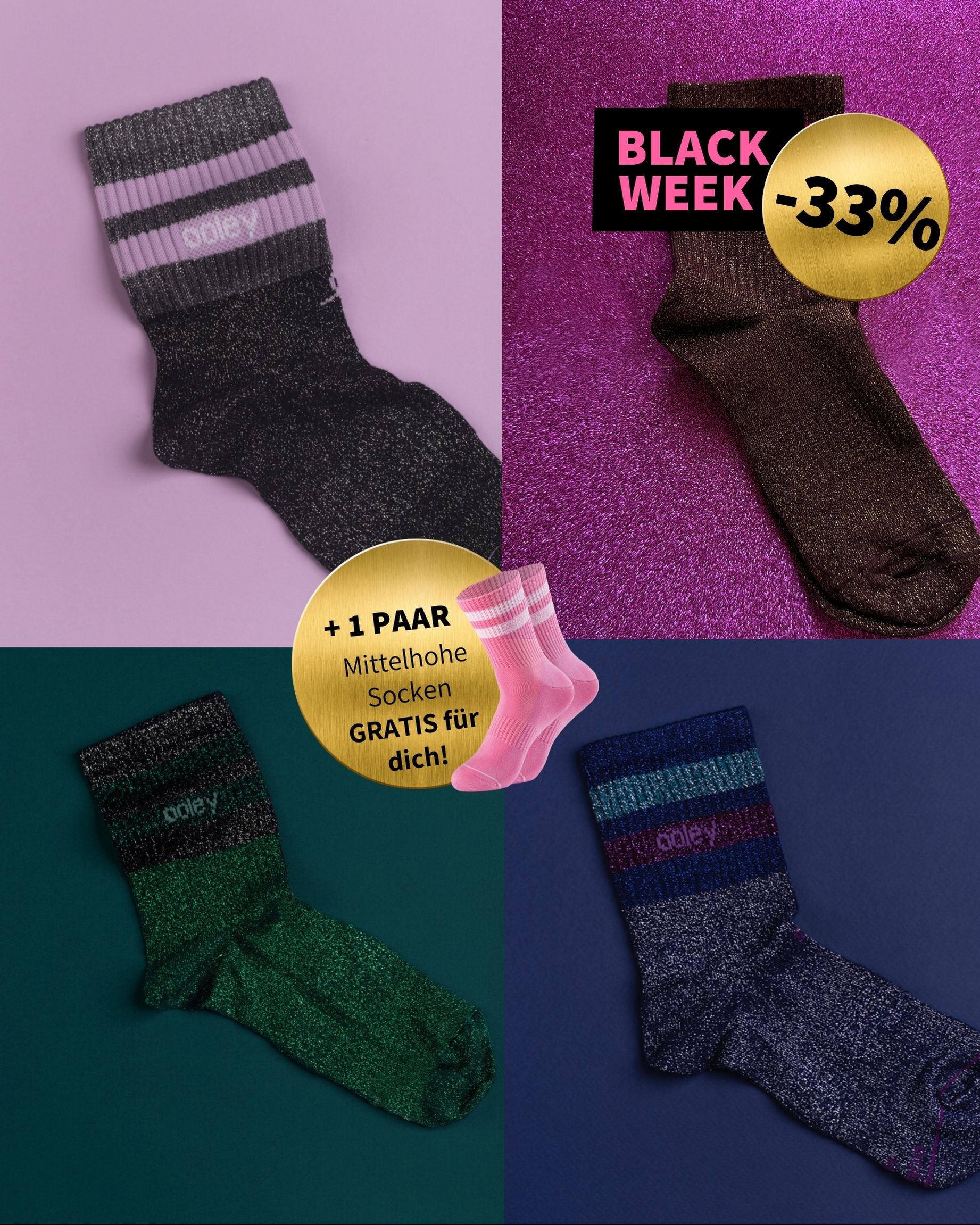 Electra Shiny Glam 4 Pack + 1 GRATIS Paar