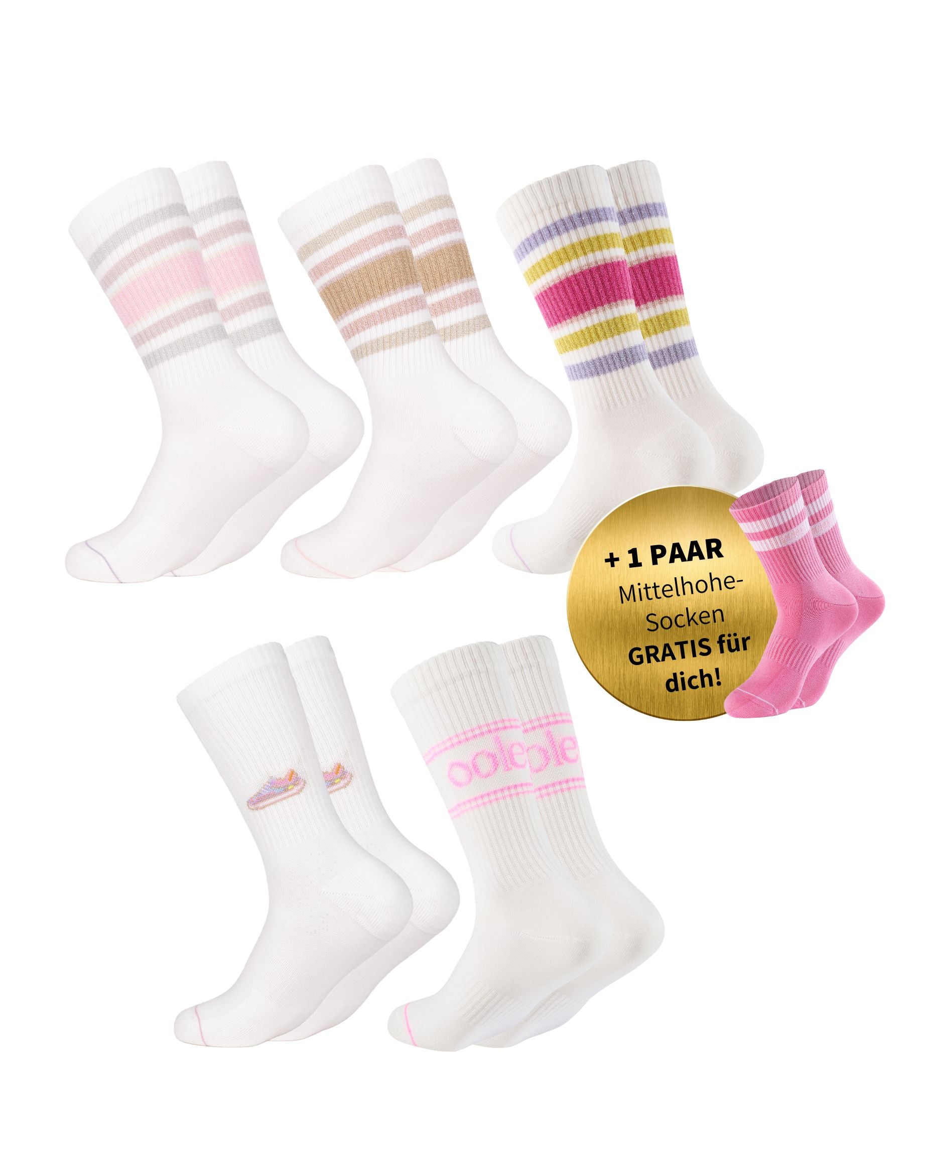 Sporty Glitter 5 Pack +1 GRATIS Paar