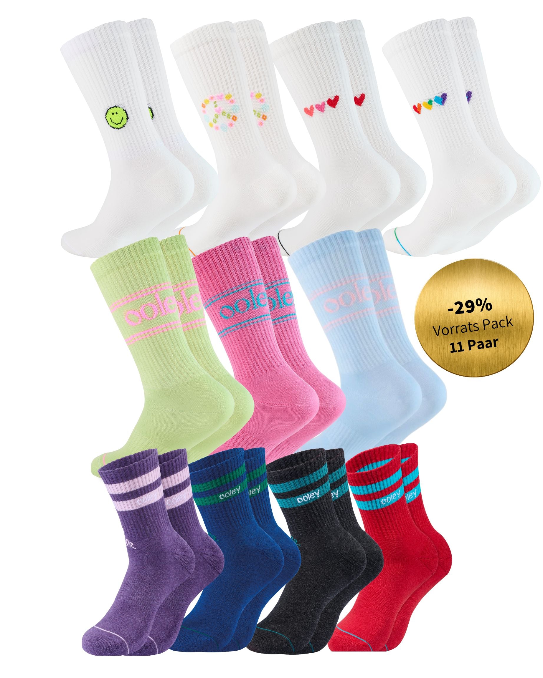 Vorrats Pack - Neue Sockenschublade 11 Paar