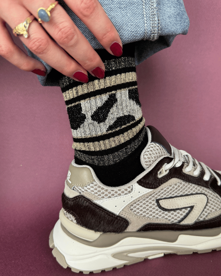 Sporty Glitter Cow - Black