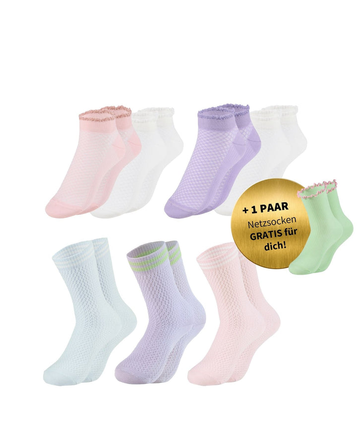 Frühlings Set | Kurzsocken Bestseller | 5+1 GRATIS Paar